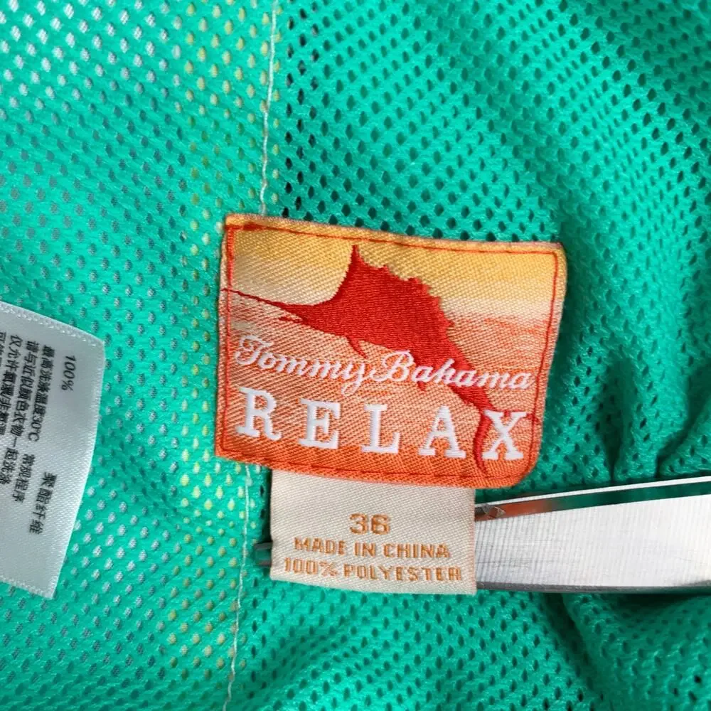 Tommy Bahama Relax Board Shorts Swim Beach Green Check Men's 36